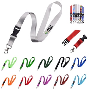 Polyester Lanyard Rope With Safety Clip Quick Release Buckle